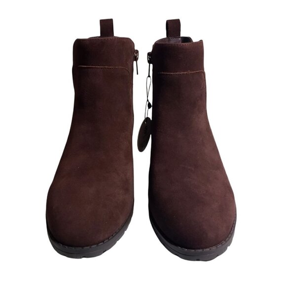 Giani Bernini Womens Brown Leather Slip On Almond Toe Booties Ankle Boots Sz 6M - Picture 4 of 9